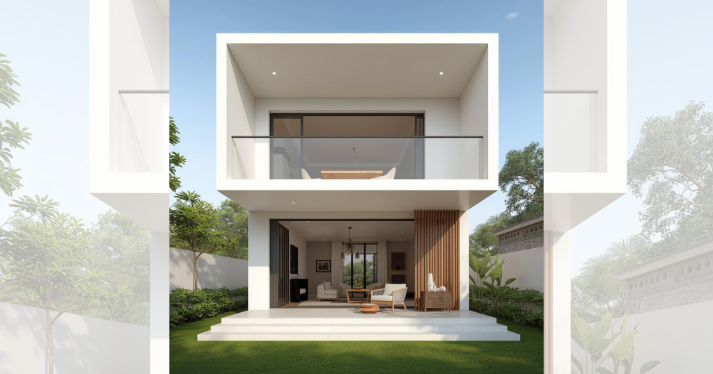 Mẫu nhà cấp 4 gác lửng 3 phòng ngủ 5x20 5x20