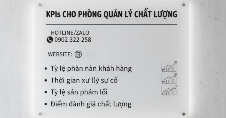 kpi cho phòng quản lý chất lượng