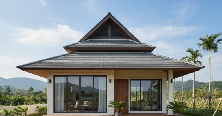 nhà cấp 4 1 tầng mái thái