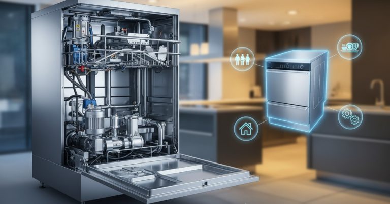 cấu tạo máy rửa bát công nghiệp