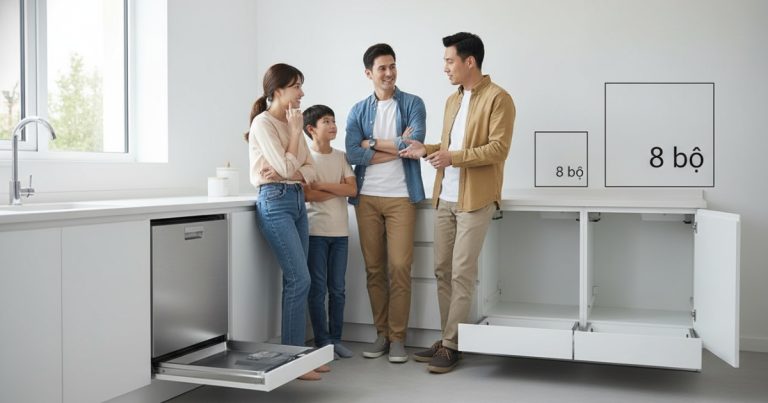kích thước máy rửa bát electrolux 8 bộ