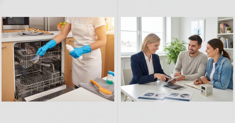 vệ sinh máy rửa bát