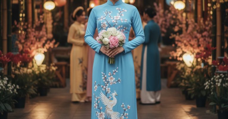 Vietnamese wedding bridesmaid