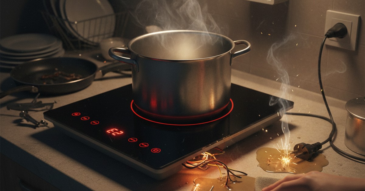 Nguyên nhân phổ biến khiến bếp điện hiện e2 khi đang sử dụng