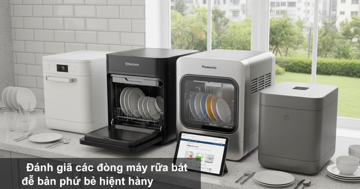 Đánh giá các dòng máy rửa bát để bàn phổ biến hiện nay