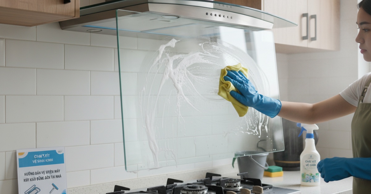 Hướng dẫn vệ sinh máy hút mùi kính đúng cách tại nhà