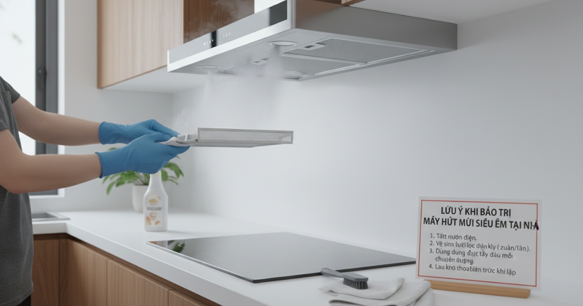 Lưu ý khi bảo trì máy hút mùi siêu êm tại nhà