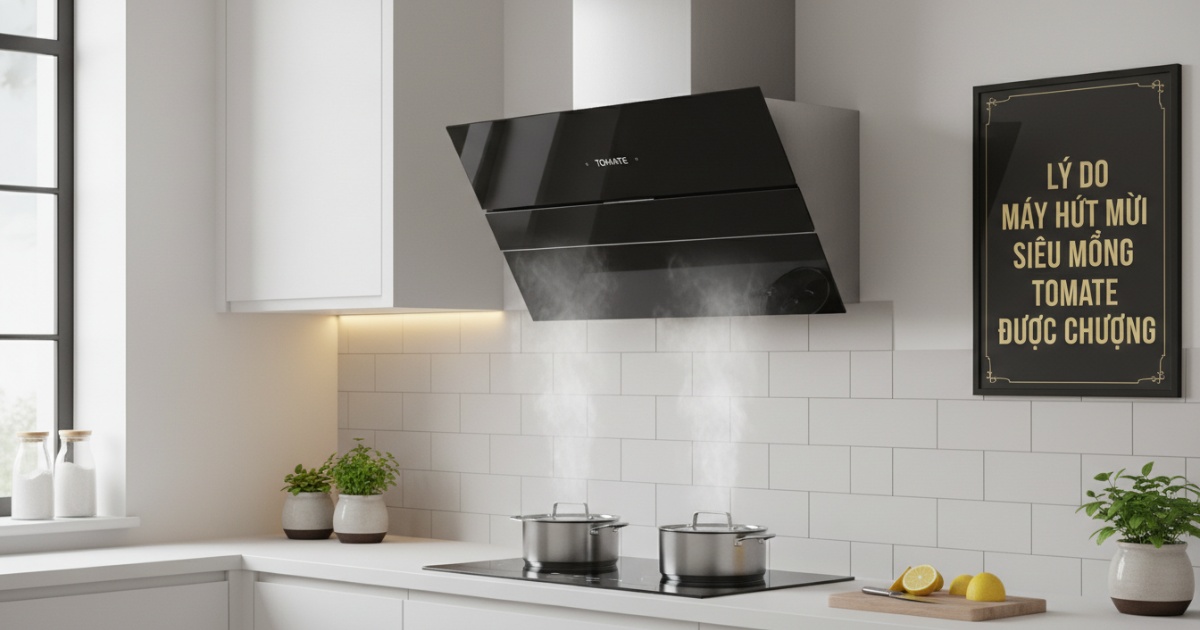 Lý do máy hút mùi siêu mỏng Tomate được ưa chuộng