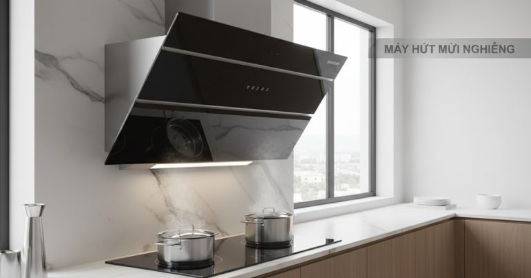 Máy hút mùi nghiêng - máy hút mùi tự hủy