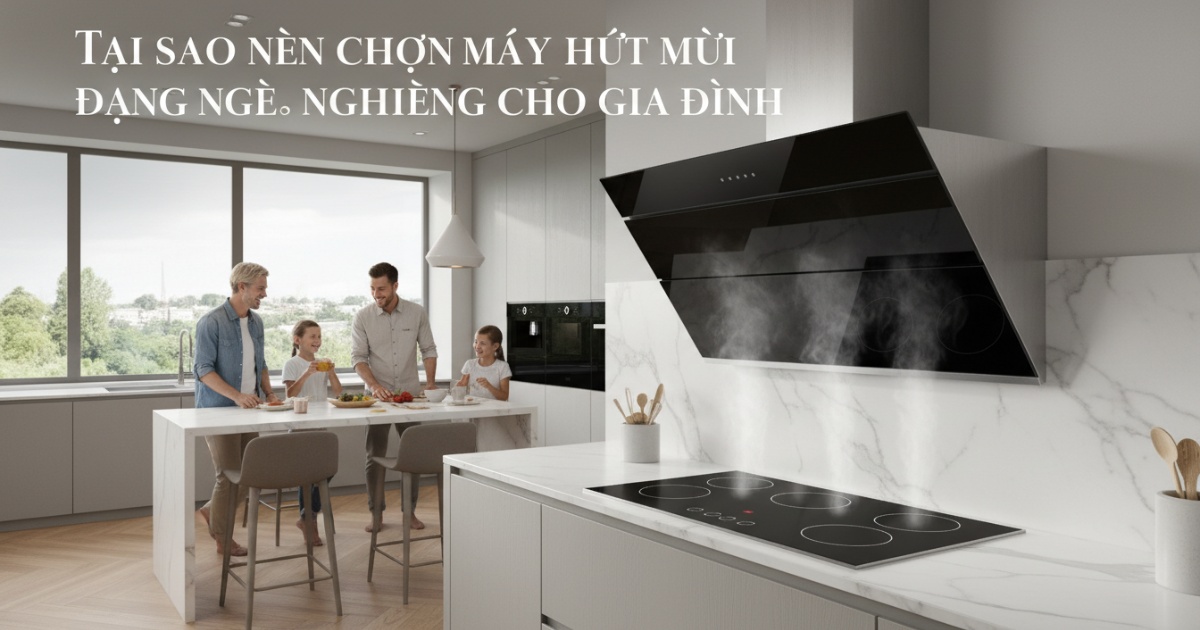Tại sao nên chọn máy hút mùi dạng nghiêng cho gia đình