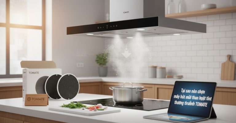 Tại sao nên chọn máy hút mùi than hoạt tính thương hiệu Tomate