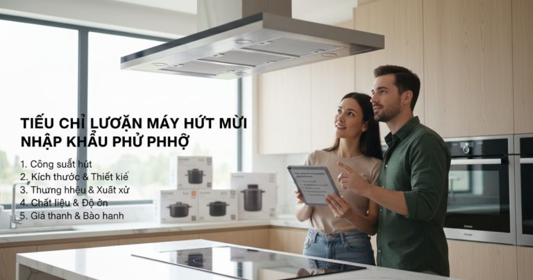 Tiêu chí lựa chọn máy hút mùi nhập khẩu phù hợp - Máy hút mùi độc lập