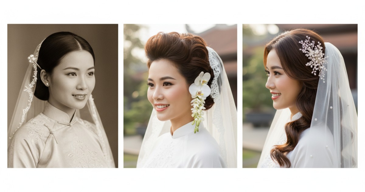 Vietnamese wedding hair - The evolution of Vietnamese wedding hair through the years