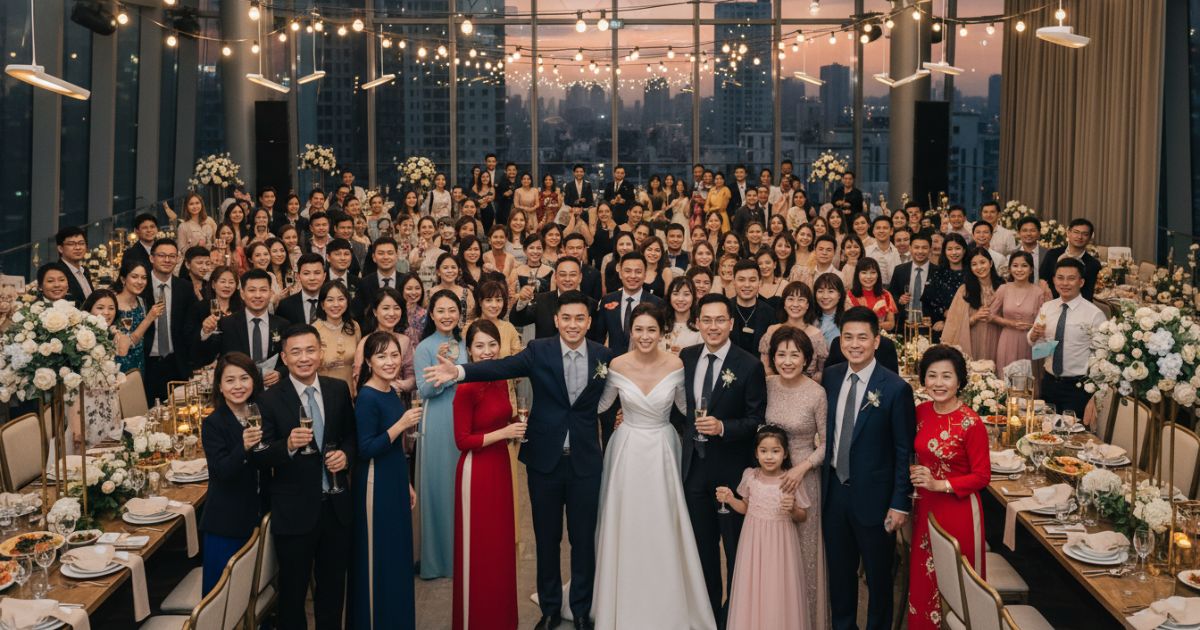 Vietnamese wedding how many people - Modern urban Vietnamese wedding how many people are invited