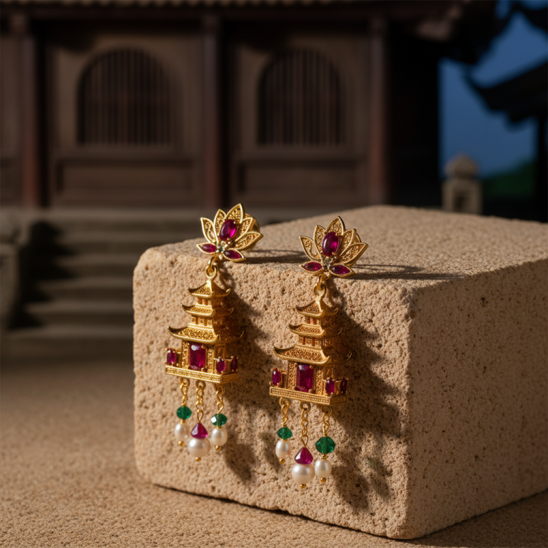 Vietnamese wedding earrings