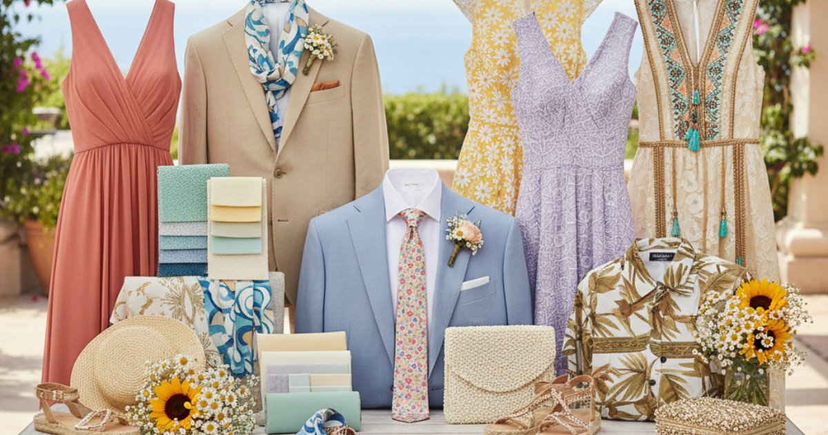 Color Palettes and Patterns for Summer Wedding Attire