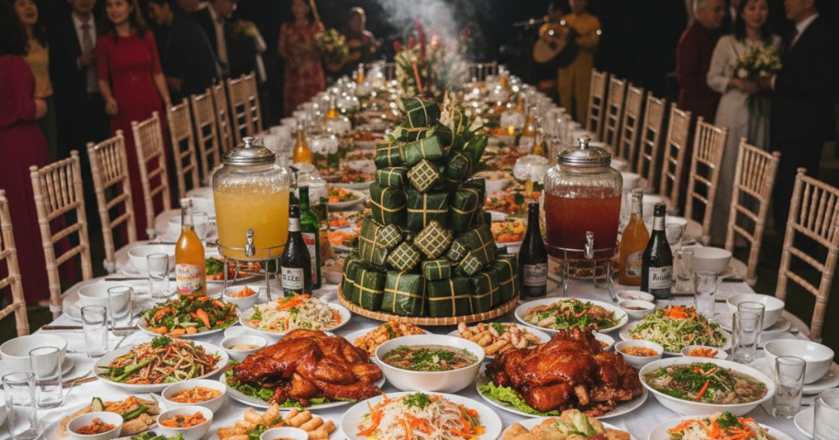 Culinary Delights: Food and Beverages at a Vietnamese Wedding Reception