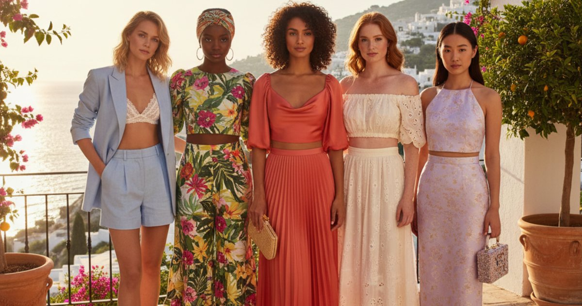 Diverse Styles of 2 Piece Summer Wedding Guest Outfits