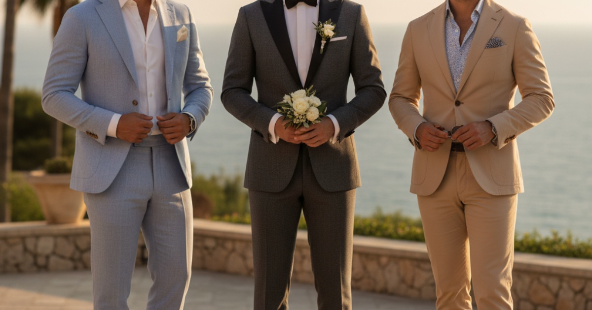 Stylish Suit and Tuxedo Options for a Summer Groom