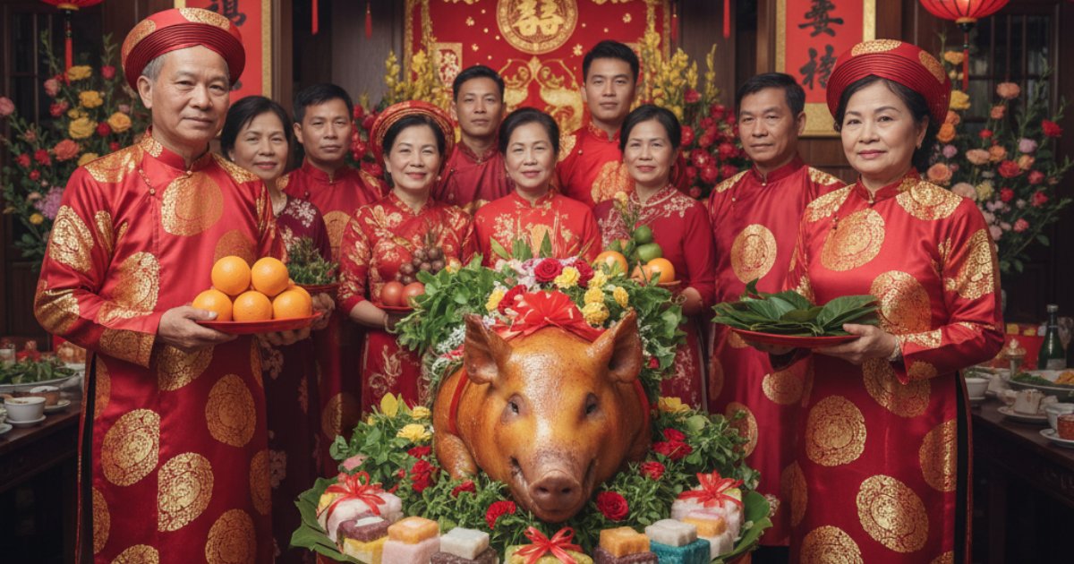 The Traditional Presentation of the Vietnamese Wedding Pig