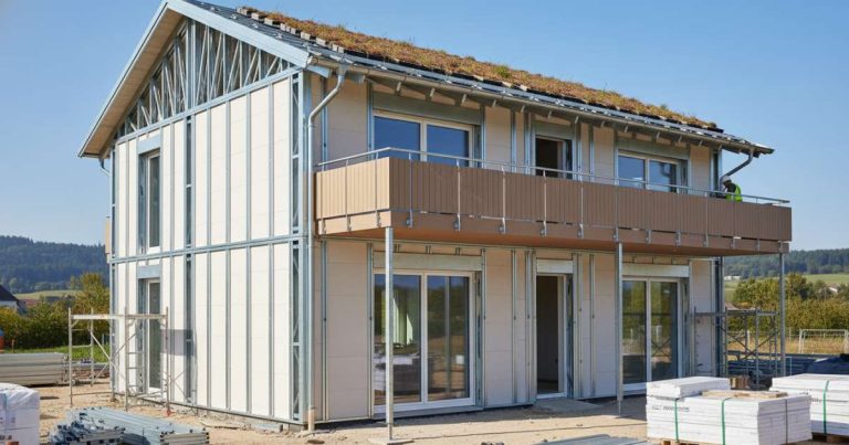 xây nhà 2 tầng bằng vật liệu nhẹ